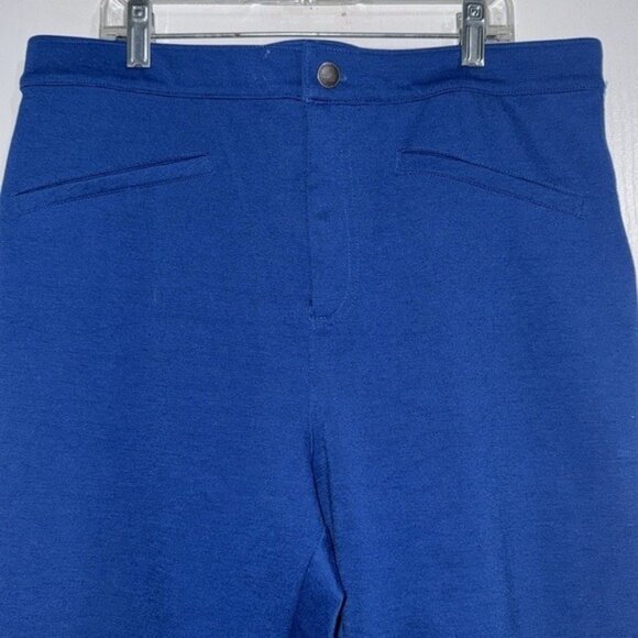 Liz Claiborne Womens Blue Straight-Leg Trousers Size 14 Polyester/Rayon - Picture 4 of 9